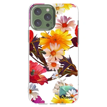 Picasee Apple iPhone 13 Pro Max Hülle - Transparentes Silikon - Meadow