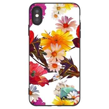 Picasee Apple iPhone XS Max Hülle - Schwarzes Silikon - Meadow