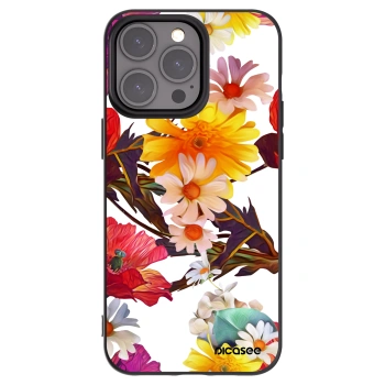 Picasee Apple iPhone 15 Pro Max Hülle - Schwarzes Silikon - Meadow