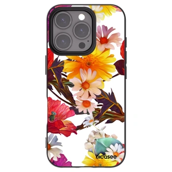 Picasee Apple iPhone 16 Pro Hülle - Schwarzes Silikon - Meadow