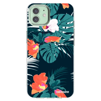 Picasee Apple iPhone 12 Hülle - Transparentes Silikon - Monstera Color