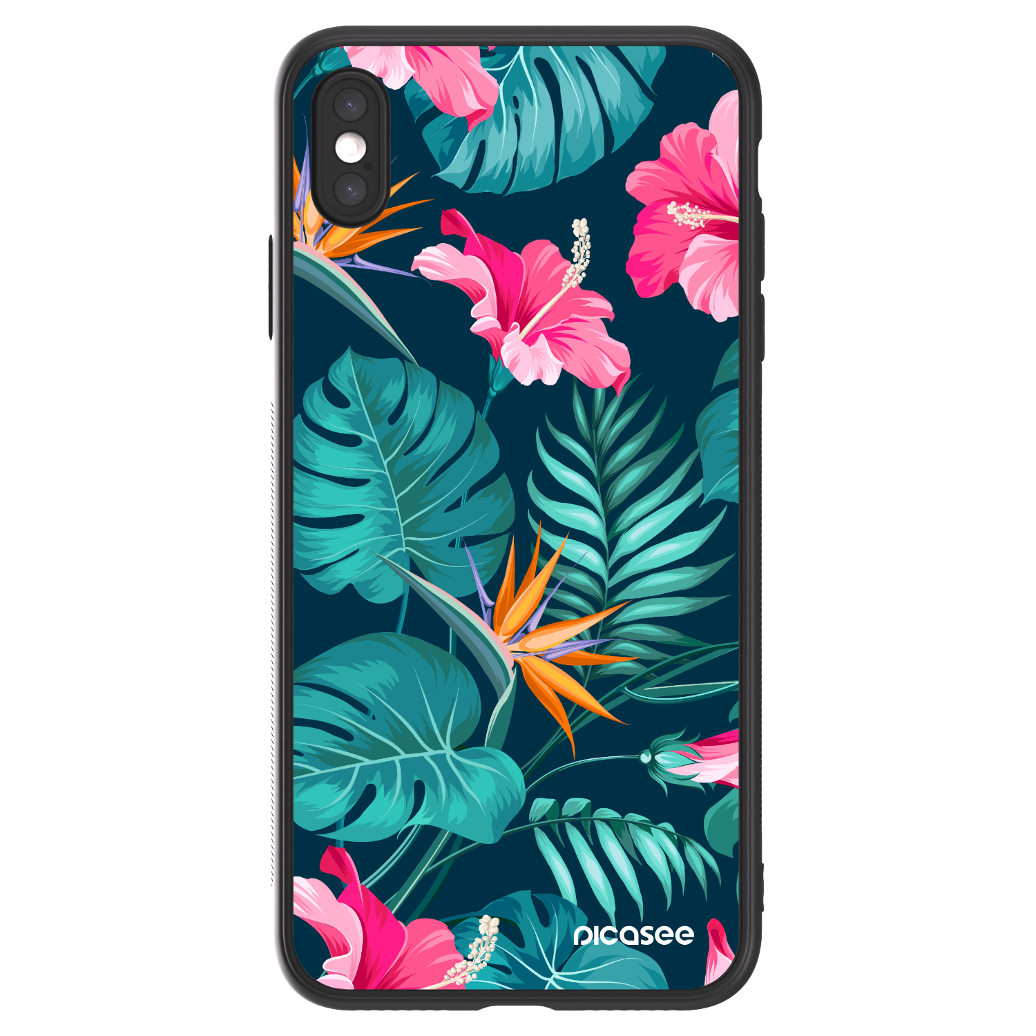 Picasee ULTIMATE CASE für Apple iPhone XS Max - Pink Monstera