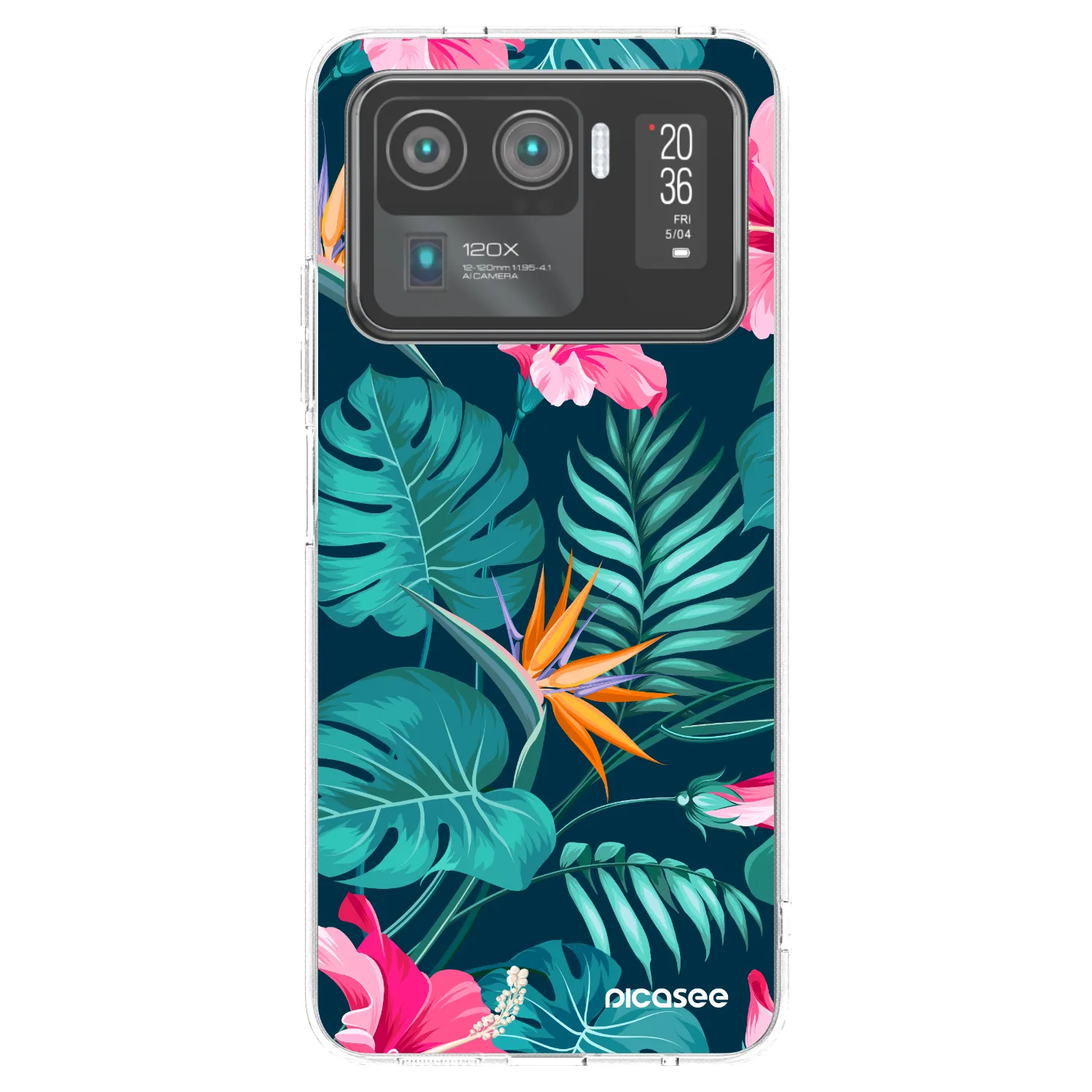 Picasee Xiaomi Mi 11 Ultra Hülle - Transparentes Silikon - Pink Monstera