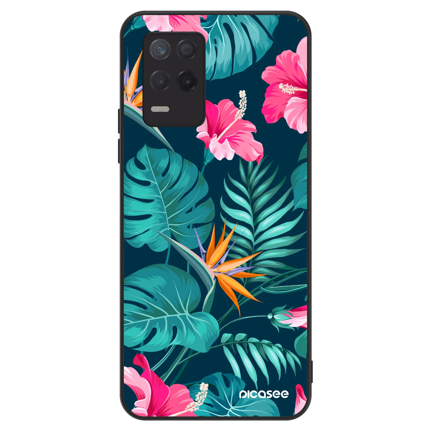 Picasee ULTIMATE CASE für Realme 8 5G - Pink Monstera