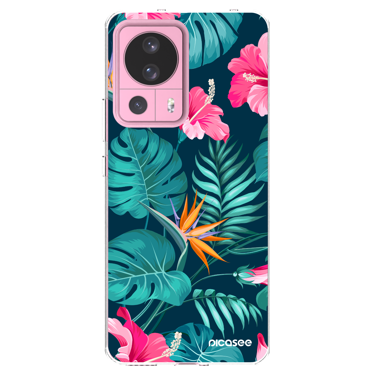 Picasee Xiaomi 13 Lite Hülle - Transparentes Silikon - Pink Monstera