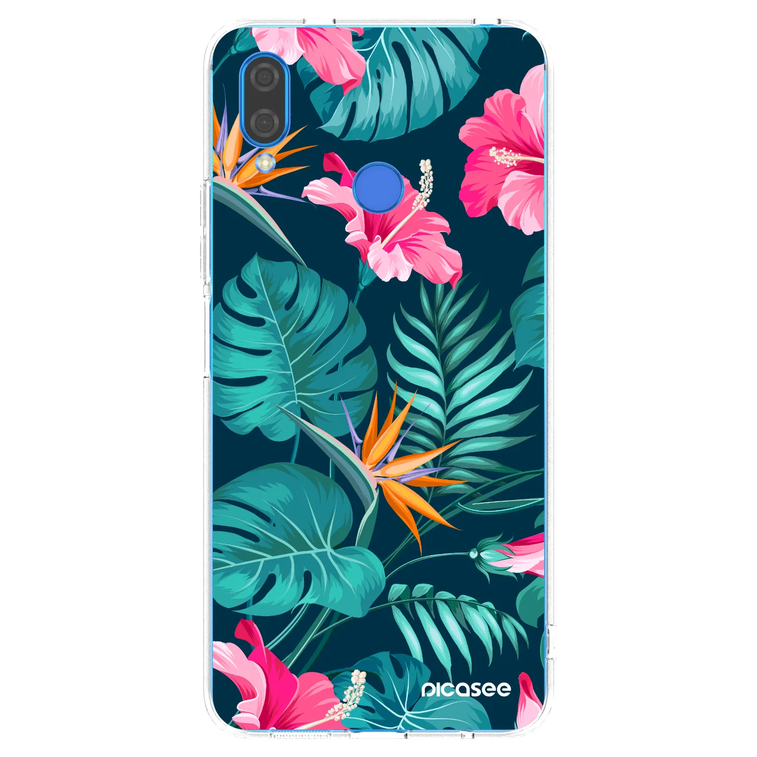 Picasee Huawei Nova 3 Hülle - Transparentes Silikon - Pink Monstera