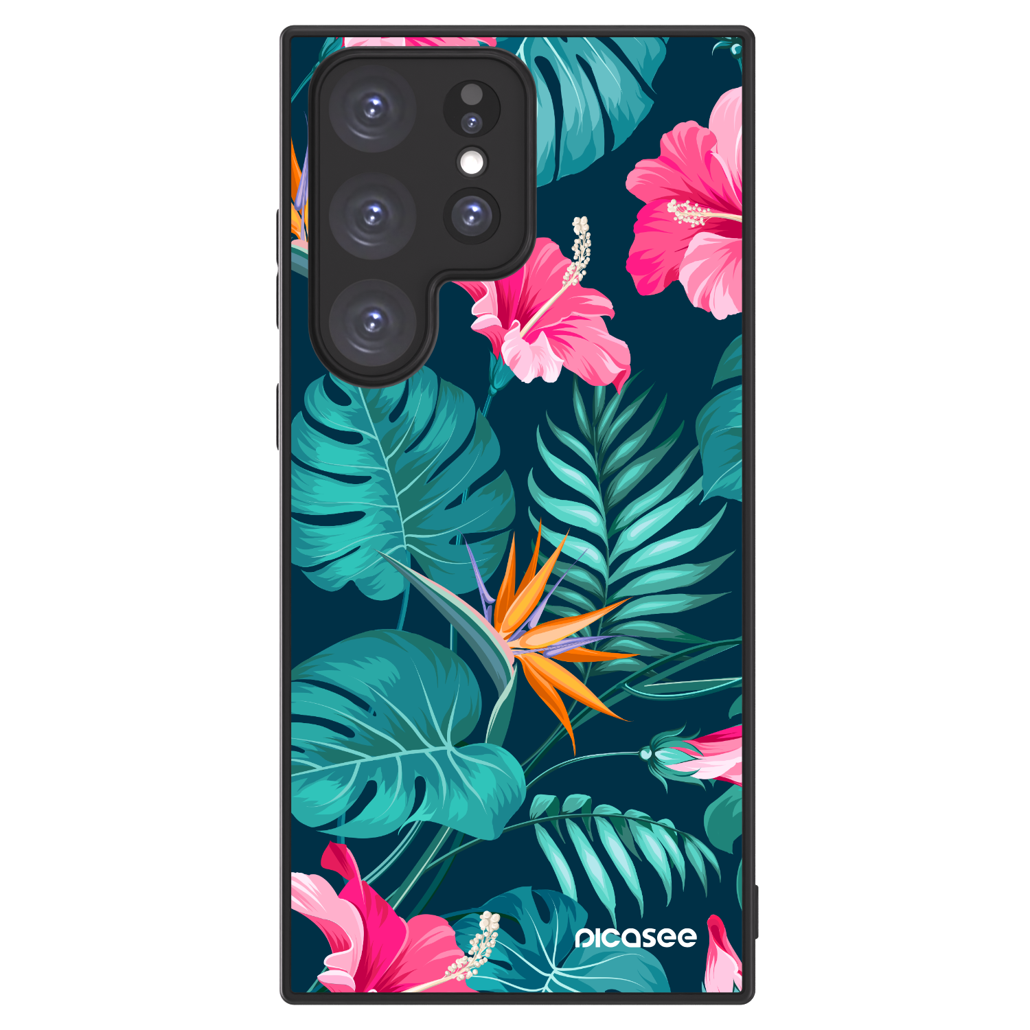 Picasee ULTIMATE CASE PowerShare für Samsung Galaxy S23 Ultra 5G - Pink Monstera