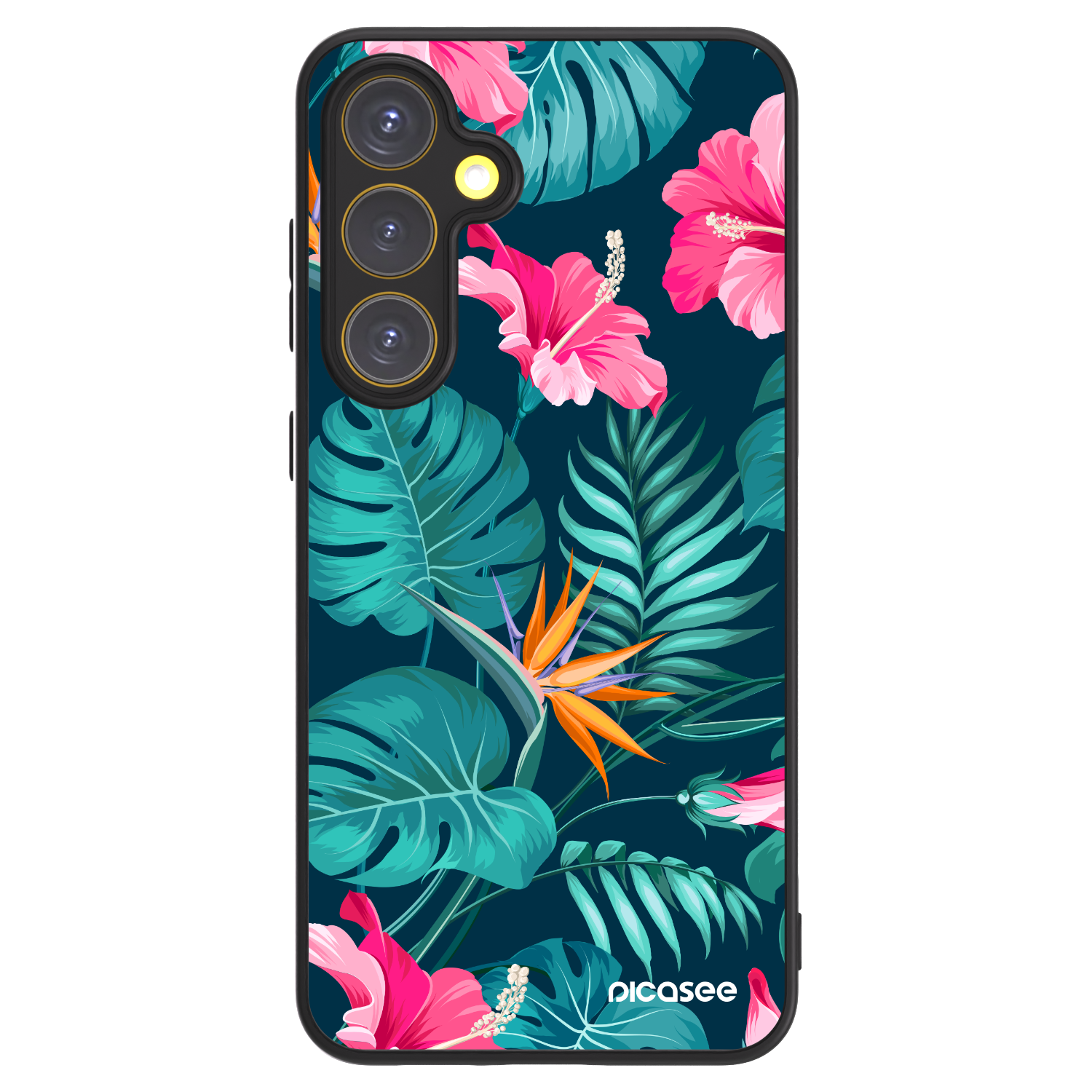 Picasee ULTIMATE CASE für Samsung Galaxy S24 FE S721B - Pink Monstera