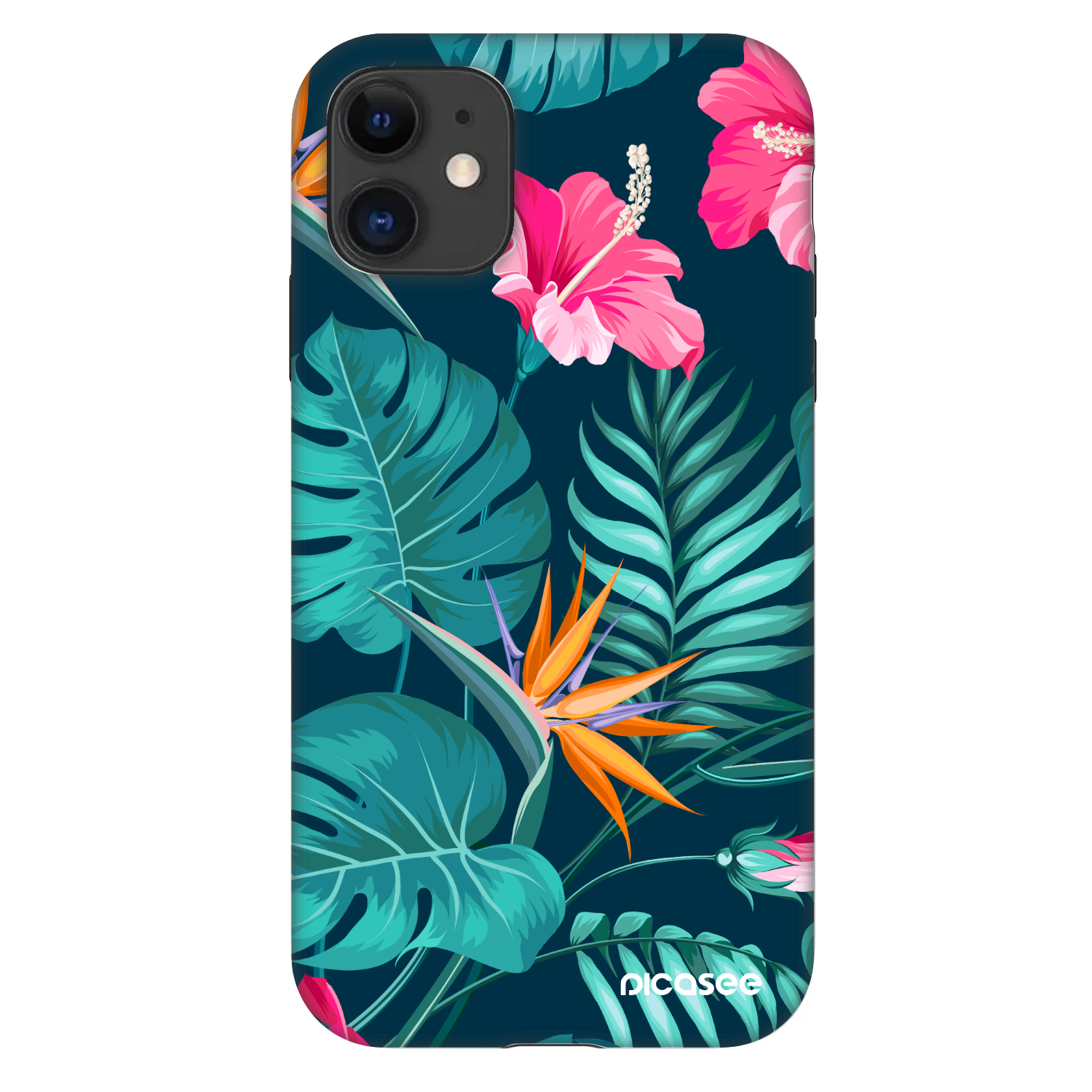 Picasee Fashion Case für Apple iPhone 11 - Pink Monstera