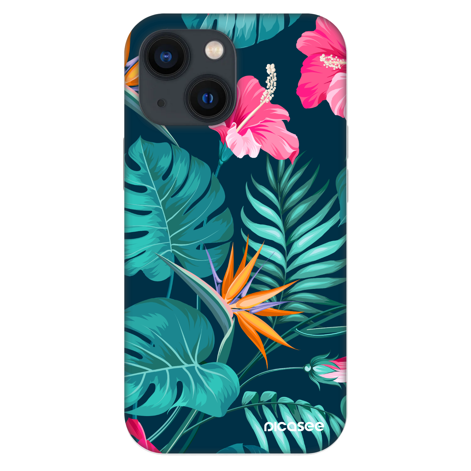 Picasee Fashion Case für Apple iPhone 13 mini - Pink Monstera