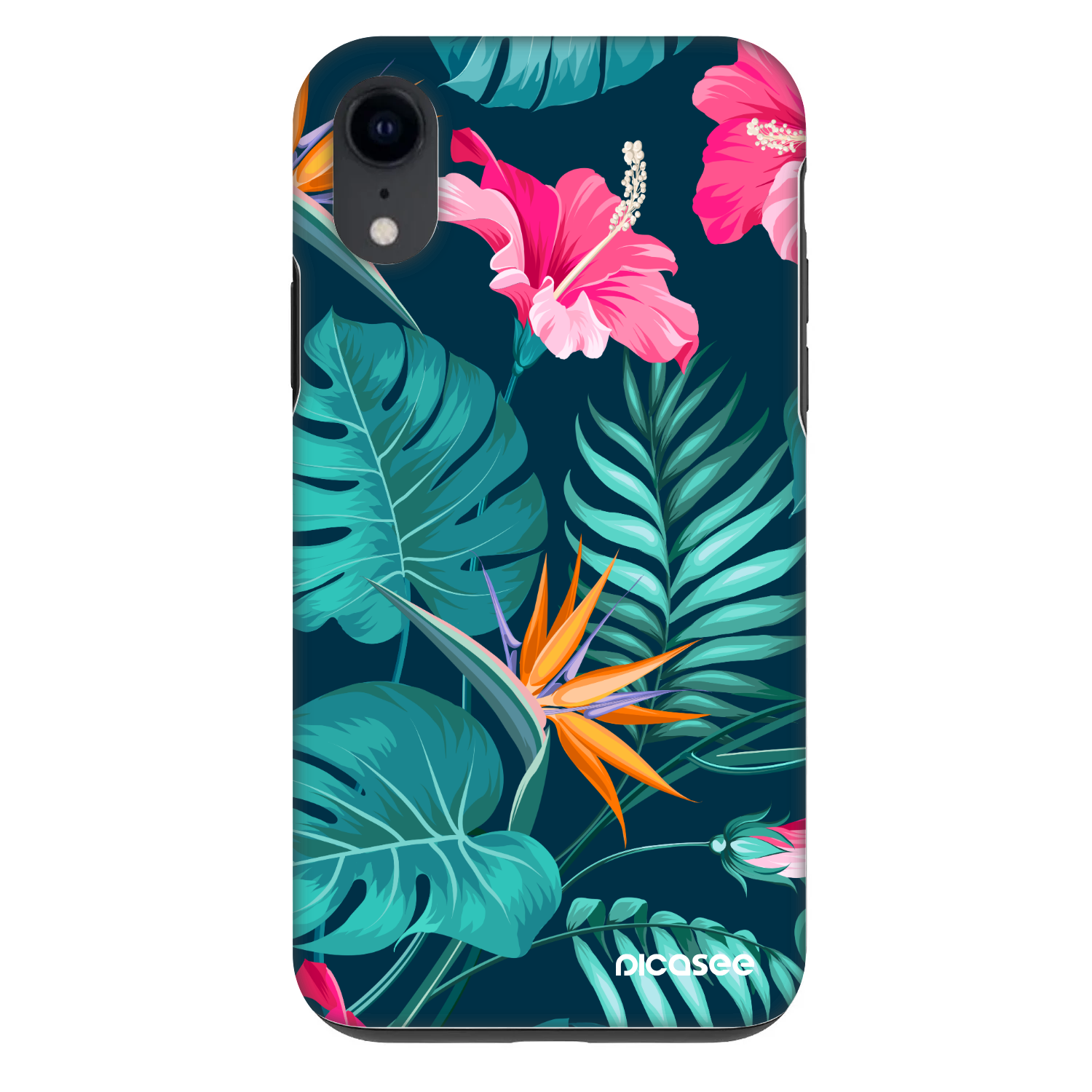 Picasee Fashion Case für Apple iPhone XR - Pink Monstera