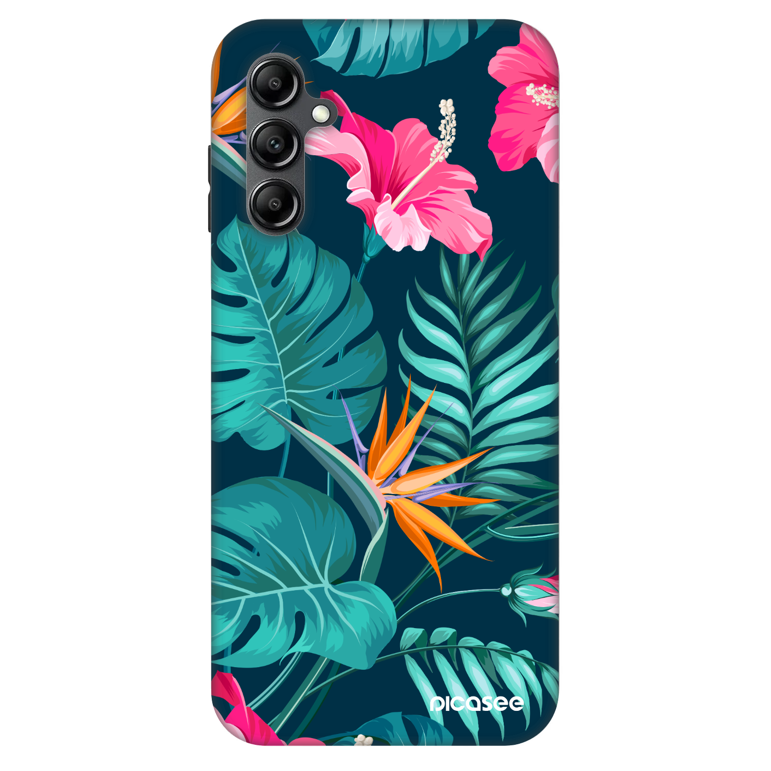 Picasee Fashion Case für Samsung Galaxy A14 4G A145R - Pink Monstera