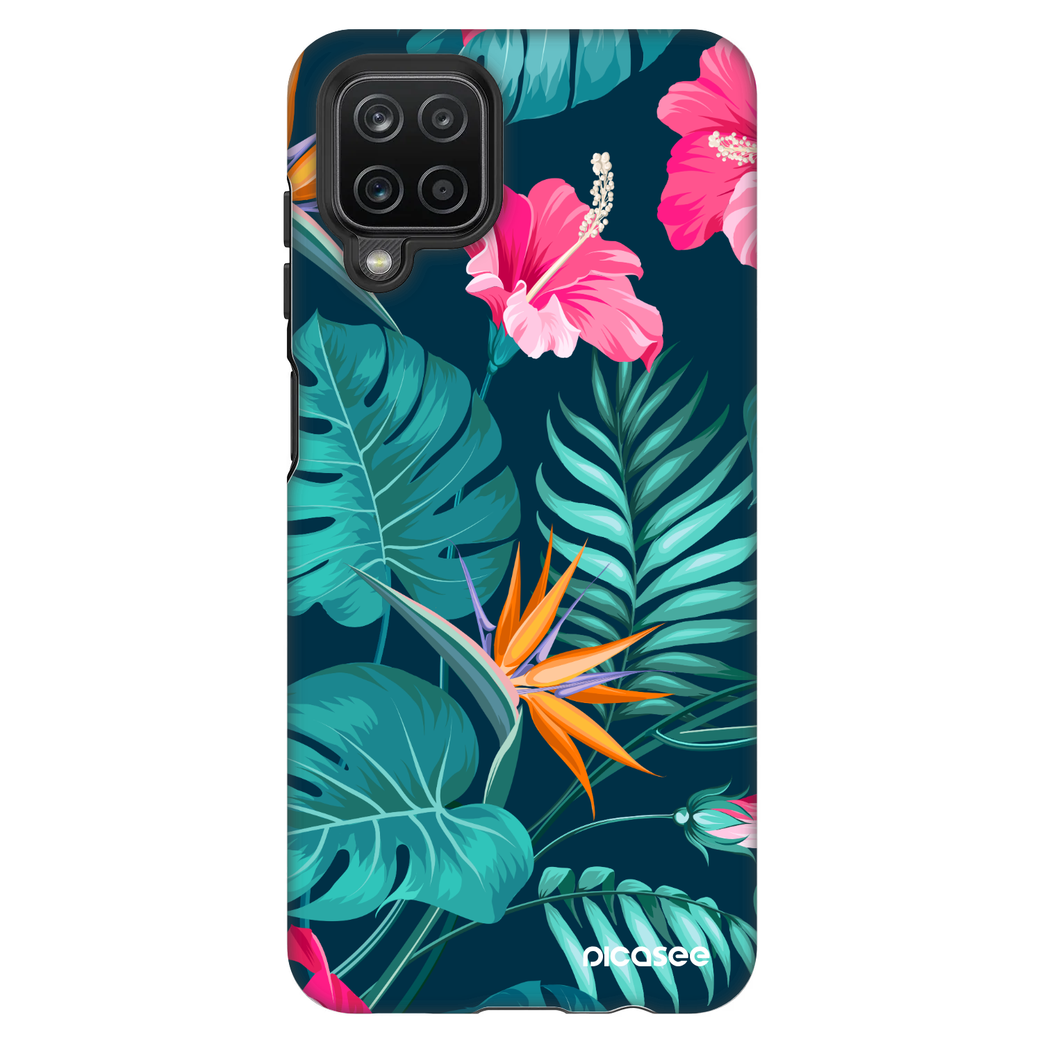 Picasee Fashion Case für Samsung Galaxy A12 A125F - Pink Monstera