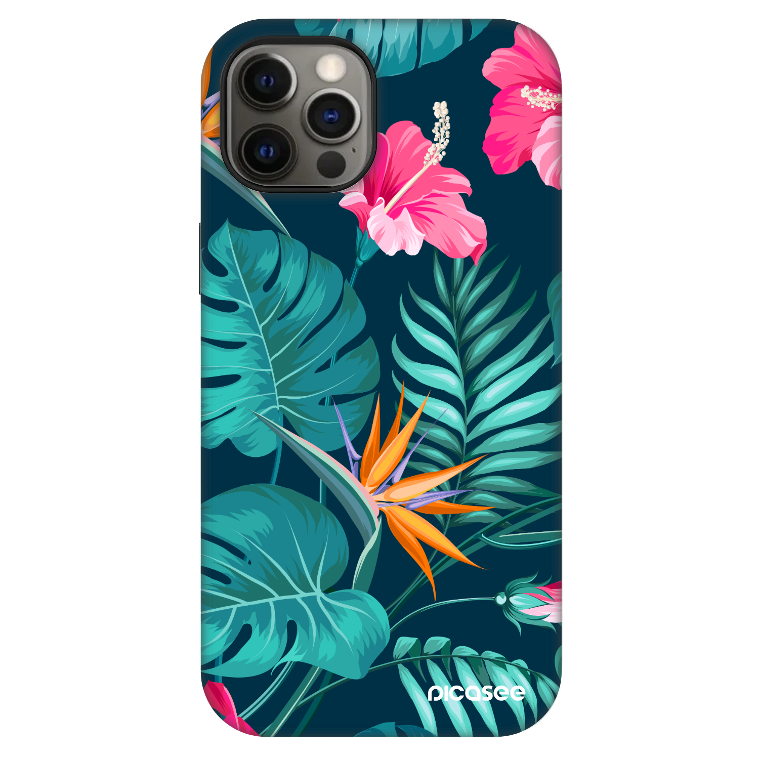 Picasee Fashion Case MagSafe für Apple iPhone 12 Pro - Pink Monstera
