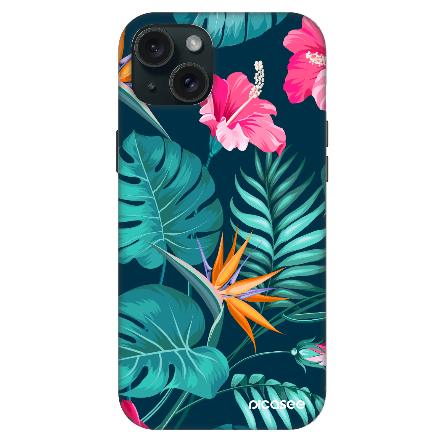 Picasee Fashion Case MagSafe für Apple iPhone 15 Plus - Pink Monstera