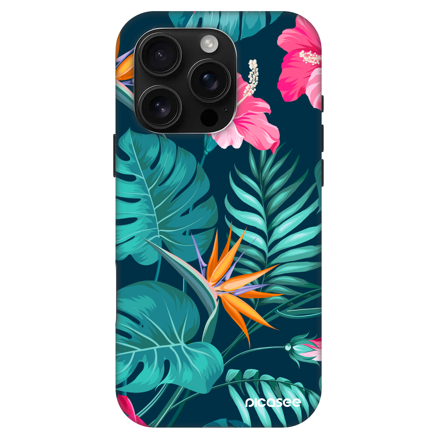 Picasee Fashion Case MagSafe für Apple iPhone 16 Pro - Pink Monstera