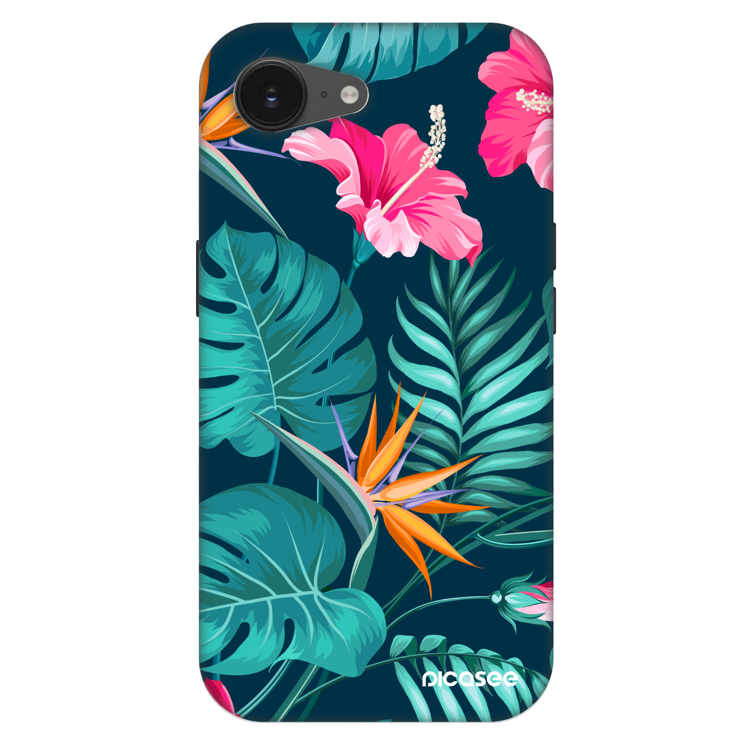 Picasee Fashion Case MagSafe für Apple iPhone 16e - Pink Monstera