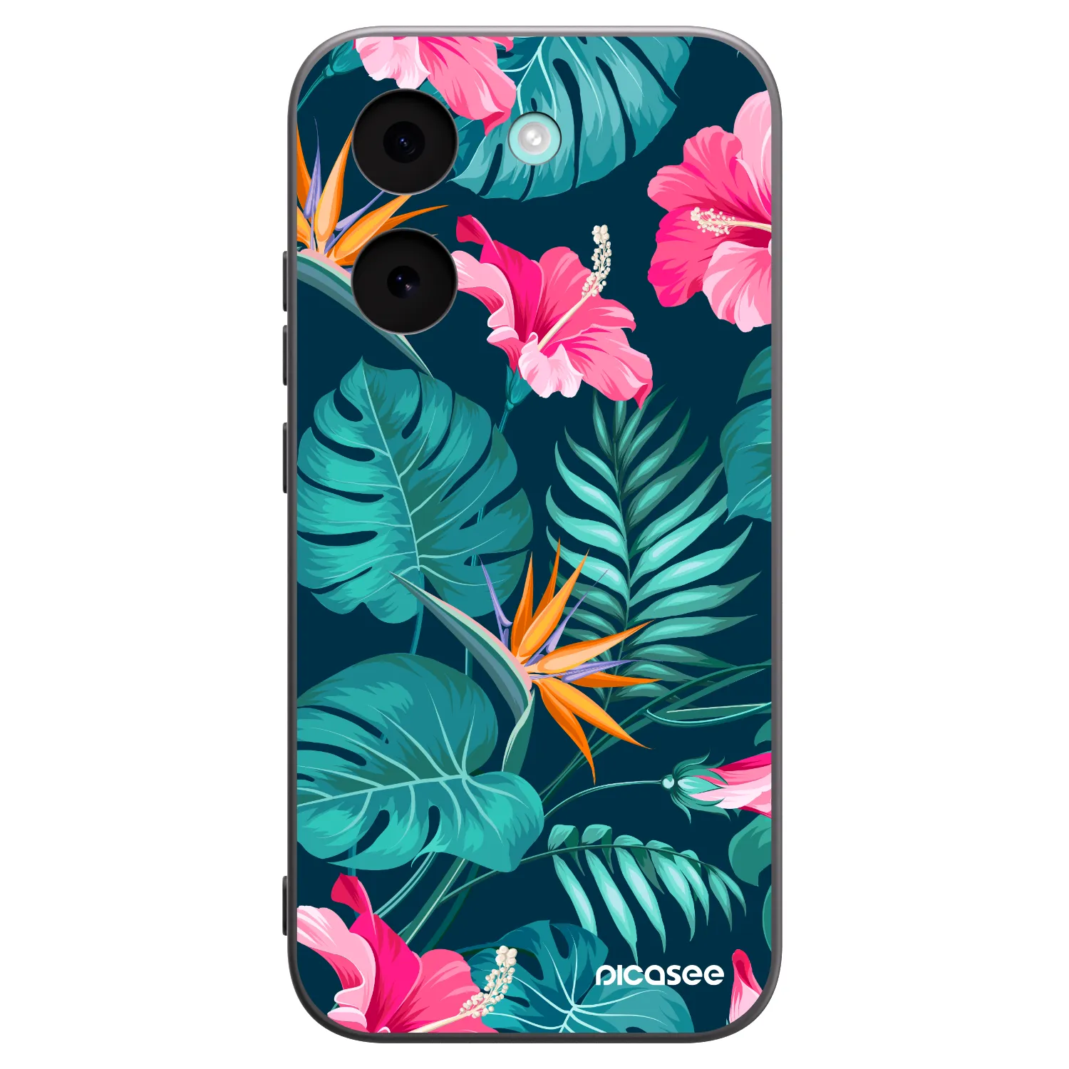 Picasee Xiaomi Poco X8 Pro Hülle - Schwarzes Silikon - Pink Monstera