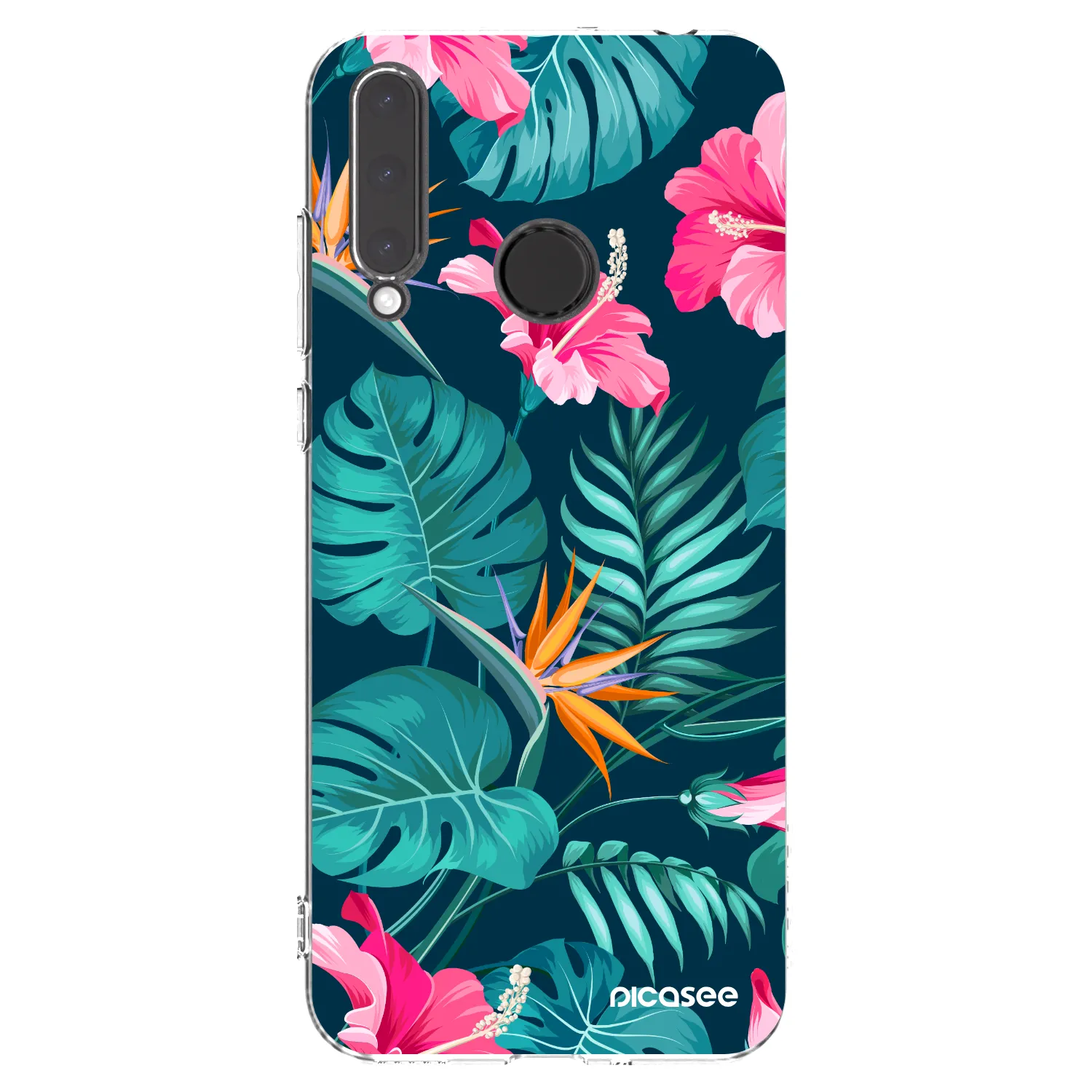 Picasee Honor 20 Lite Hülle - Transparentes Silikon - Pink Monstera