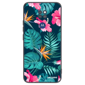 Hülle für Motorola Moto G9 Play - Pink Monstera
