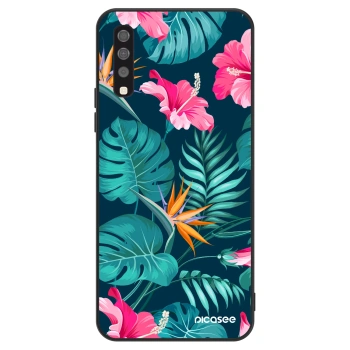 Hülle für Samsung Galaxy A70 A705F - Pink Monstera
