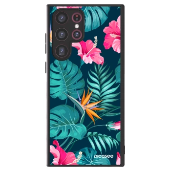 Picasee ULTIMATE CASE für Samsung Galaxy S22 Ultra 5G - Pink Monstera