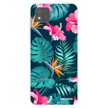 Picasee Realme C11 (2021) Hülle - Transparentes Silikon - Pink Monstera