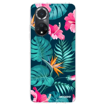Picasee Huawei Nova 9 SE Hülle - Transparentes Silikon - Pink Monstera