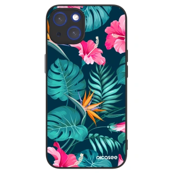 Picasee ULTIMATE CASE MagSafe für Apple iPhone 14 - Pink Monstera