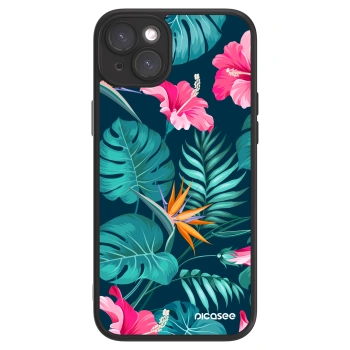 Picasee ULTIMATE CASE für Apple iPhone 15 Plus - Pink Monstera