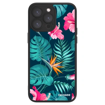 Picasee ULTIMATE CASE MagSafe für Apple iPhone 15 Pro Max - Pink Monstera