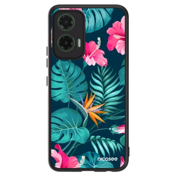 Hülle für Motorola Moto G35 5G - Pink Monstera