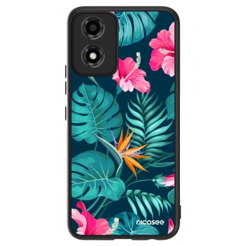 Hülle für Motorola Moto E14 - Pink Monstera