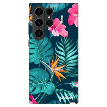 Hülle für Samsung Galaxy S22 Ultra 5G - Pink Monstera