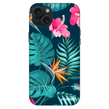 Hülle für Apple iPhone 15 Plus - Pink Monstera
