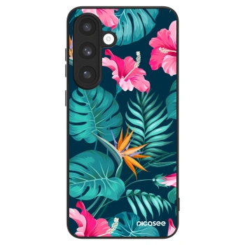 Picasee ULTIMATE CASE PowerShare für Samsung Galaxy S25 FE 5G - Pink Monstera