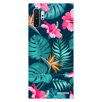 Hülle für Samsung Galaxy Note 10+ N975F - Pink Monstera