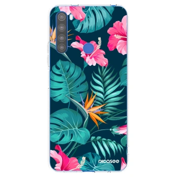 Picasee Xiaomi Redmi Note 8T Hülle - Transparentes Silikon - Pink Monstera