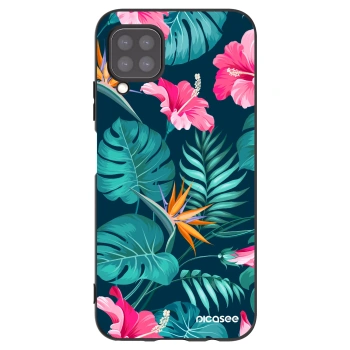 Picasee Huawei P40 Lite Hülle - Schwarzes Silikon - Pink Monstera