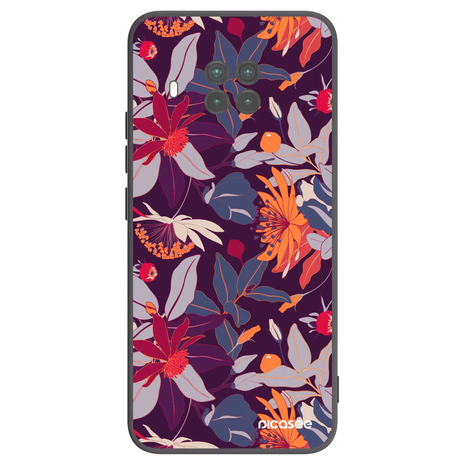 Picasee Xiaomi Mi 10T Lite Hülle - Schwarzes Silikon - Purple Leaf