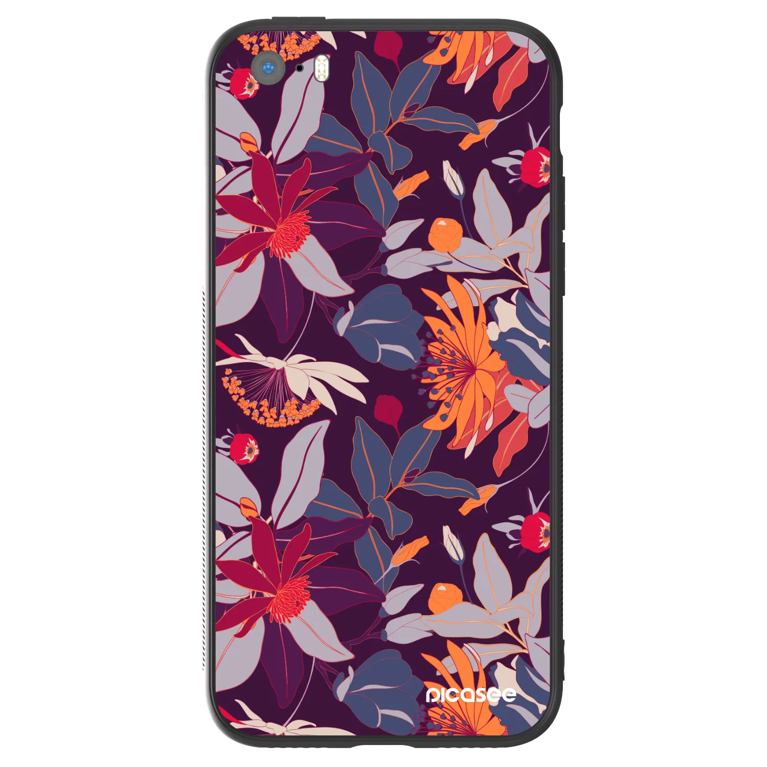 Picasee ULTIMATE CASE für Apple iPhone 5/5S/SE - Purple Leaf