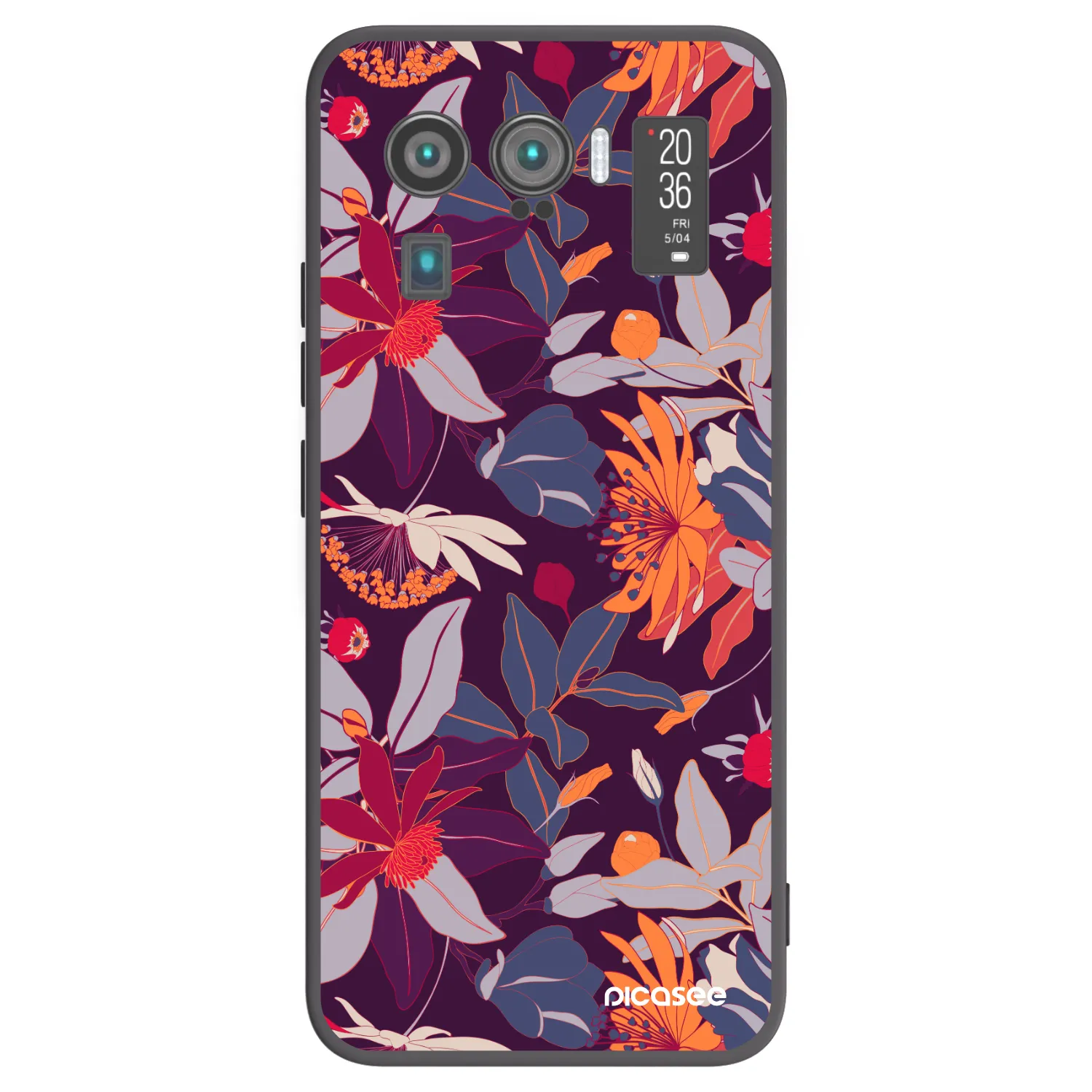 Picasee Xiaomi Mi 11 Ultra Hülle - Schwarzes Silikon - Purple Leaf