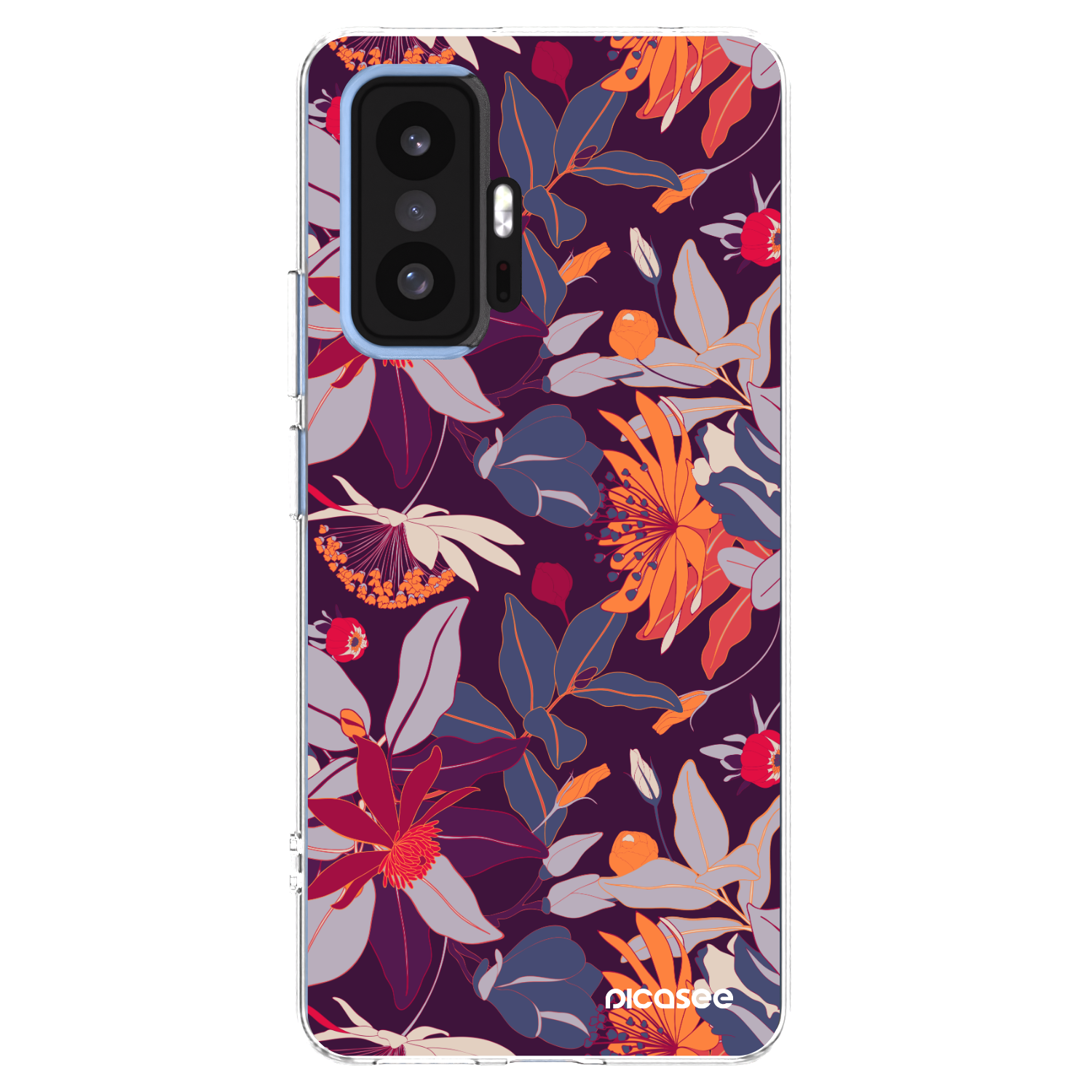 Picasee Xiaomi 11T Hülle - Transparentes Silikon - Purple Leaf