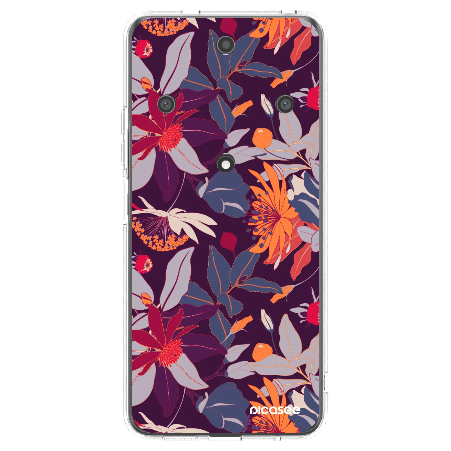 Picasee Honor Magic5 Lite 5G Hülle - Transparentes Silikon - Purple Leaf