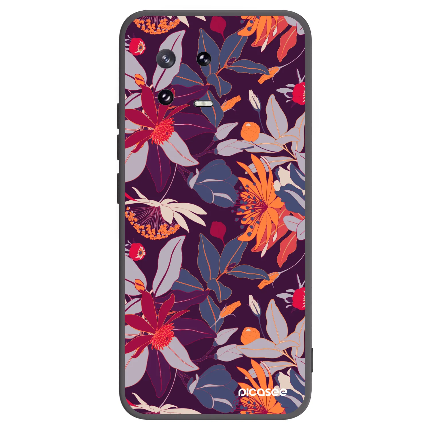 Picasee Xiaomi 13 Pro Hülle - Schwarzes Silikon - Purple Leaf
