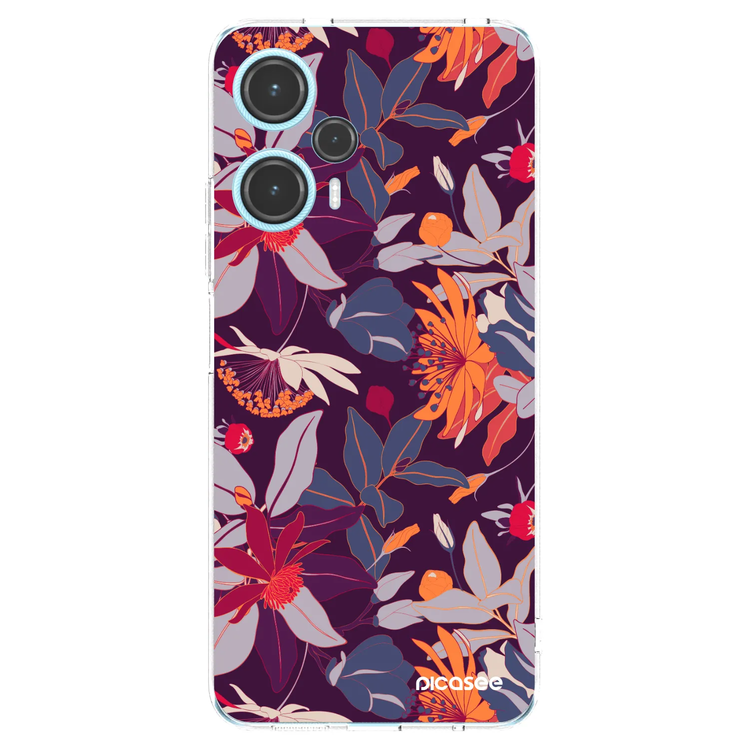 Picasee Xiaomi Poco F5 Hülle - Transparentes Silikon - Purple Leaf