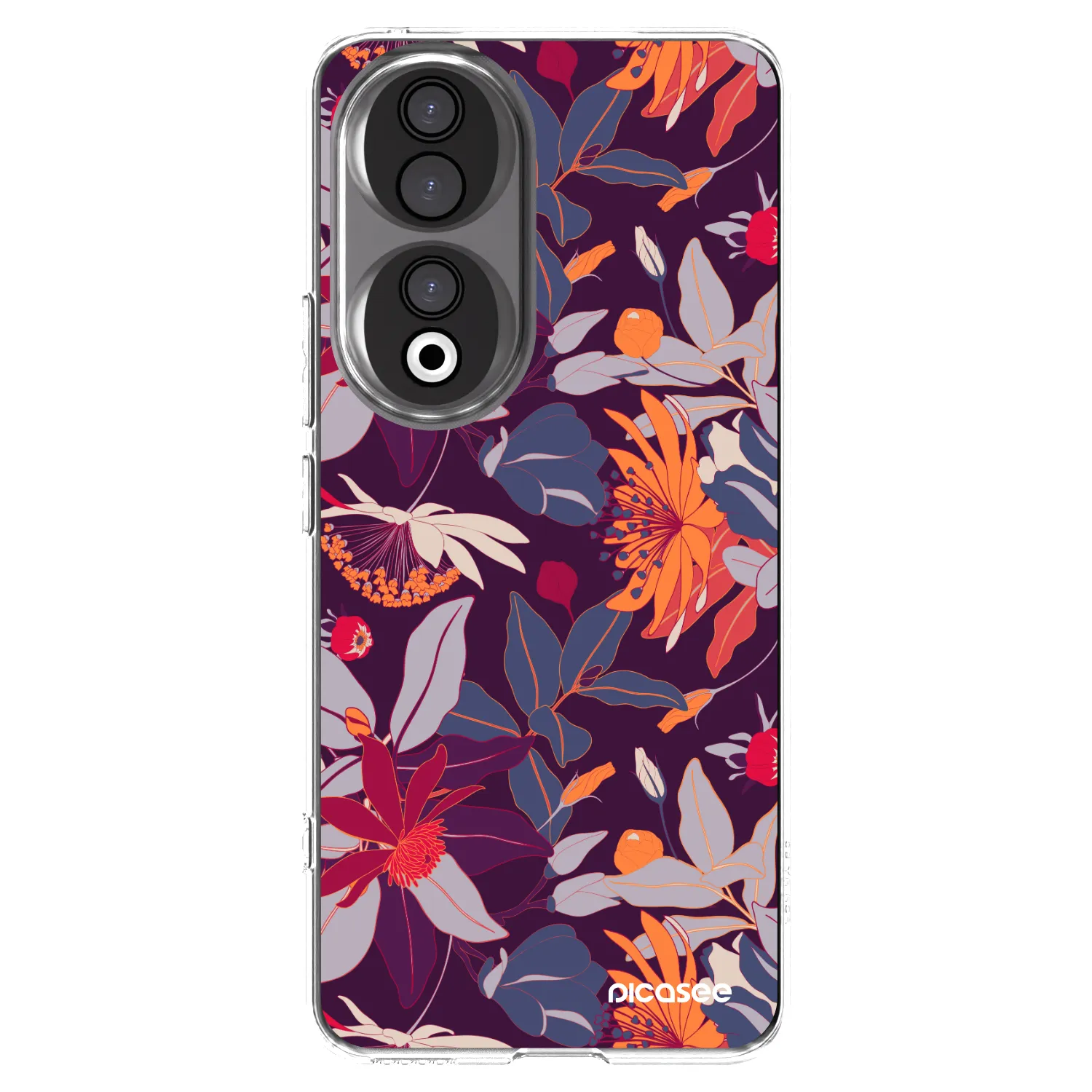 Picasee Honor 90 5G Hülle - Transparentes Silikon - Purple Leaf