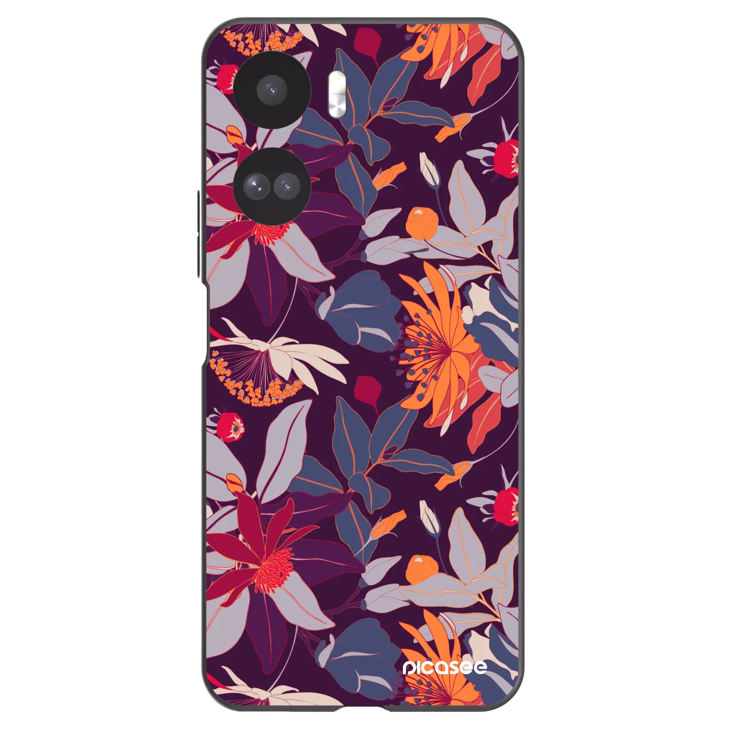 Picasee Honor 90 Lite 5G Hülle - Schwarzes Silikon - Purple Leaf