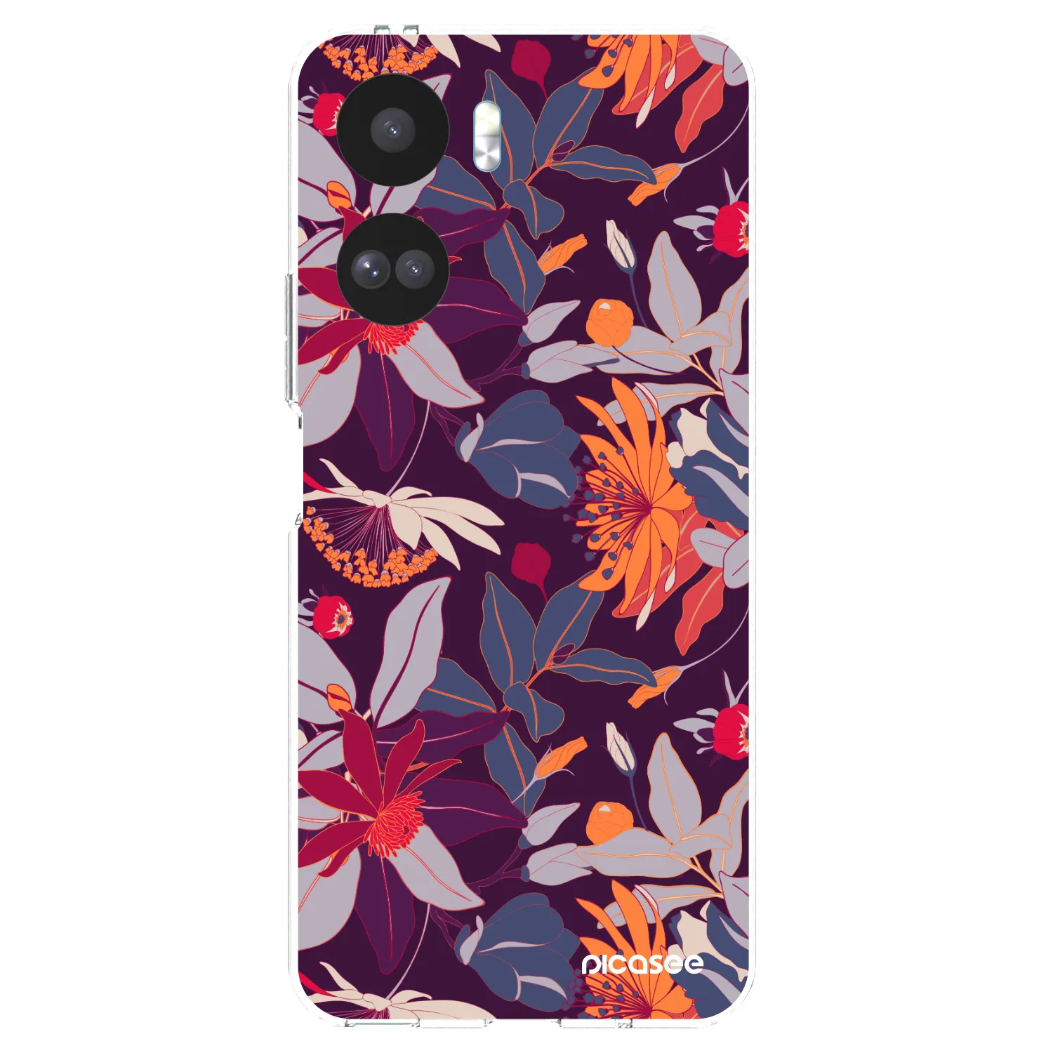 Picasee Honor 90 Lite 5G Hülle - Transparentes Silikon - Purple Leaf