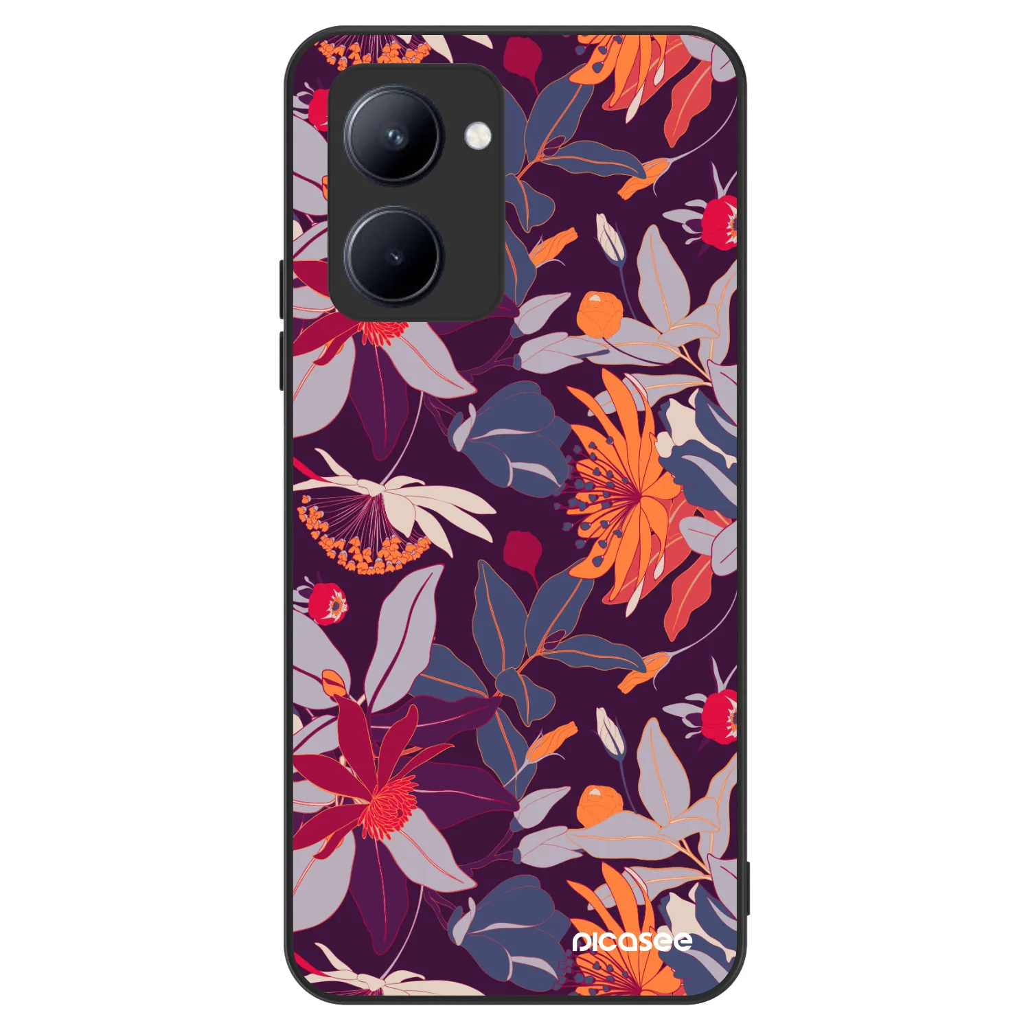 Picasee ULTIMATE CASE für Realme C33 (2023) - Purple Leaf